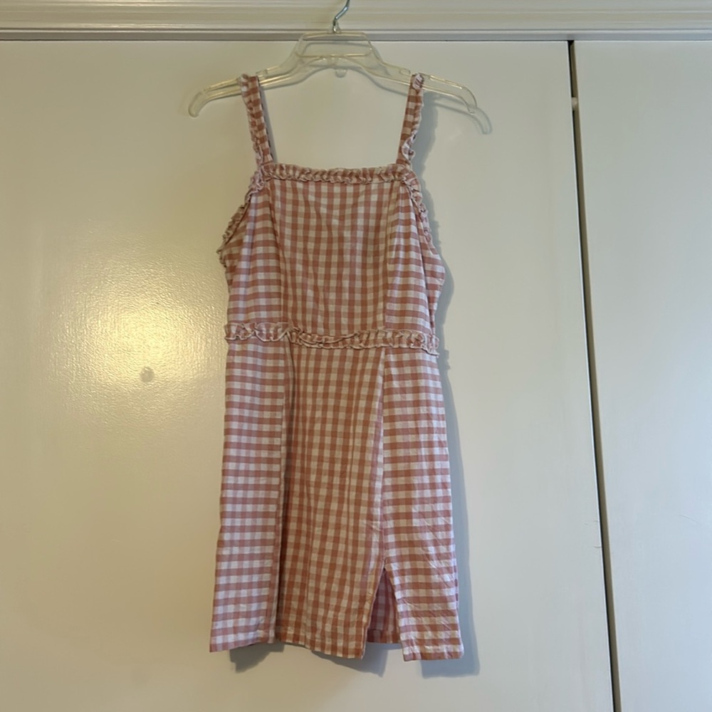 Rose Harlow checkered pink dress